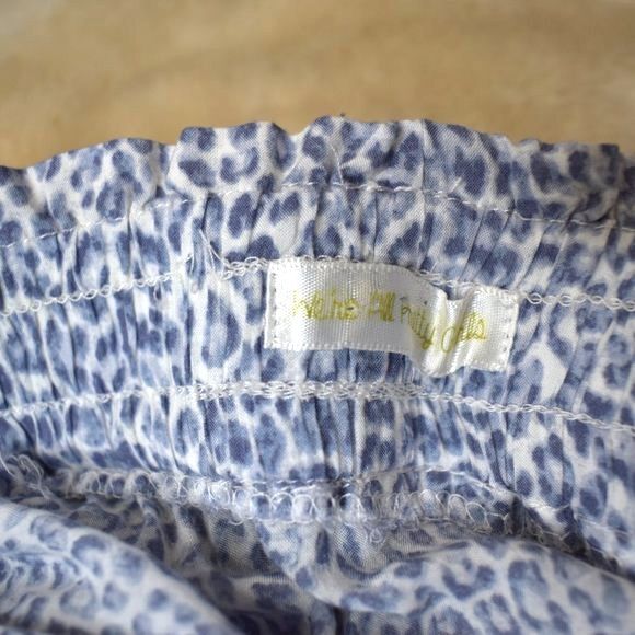 Olivaceous Blue Leopard Tiered Skirt L High Waist Flowy Stretch Boho Trendy - Picture 9 of 13